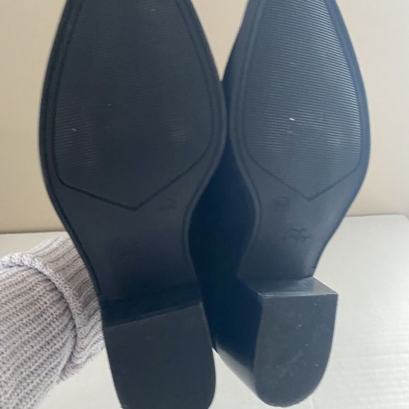 Crown Vintage Tolana Black Suede Animal Print Ankle Booties Size 8 - Picture 9 of 10